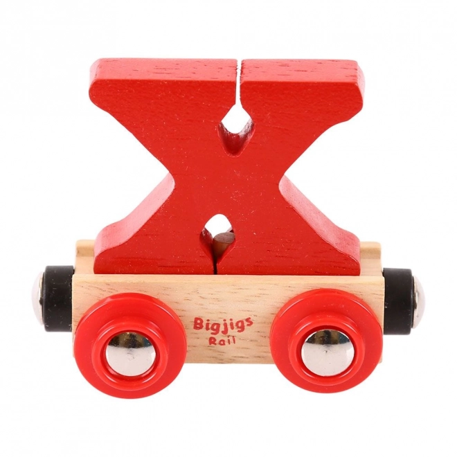 Bigjigs Rail Treintje van houten treinset - Letter X