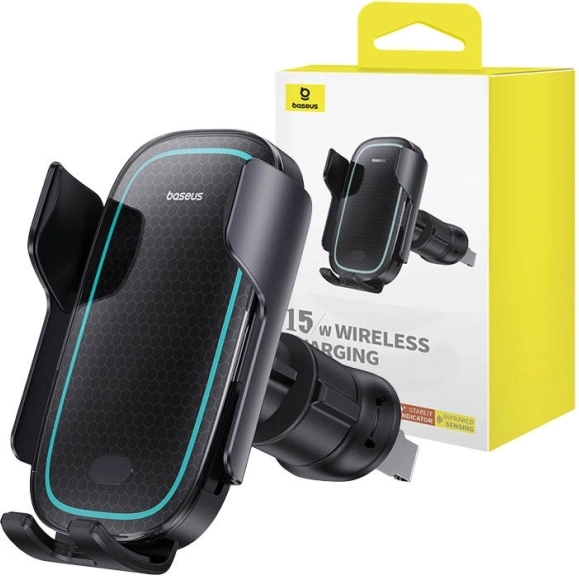 Baseus MilkyWay Pro Wireless Car Mount with 15W Fast Charging – Black