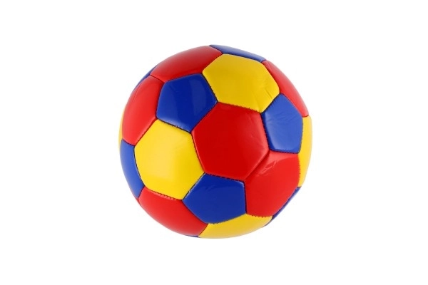 Kleine junior voetbalbal opgeblazen gestikt 15cm leer in netzak