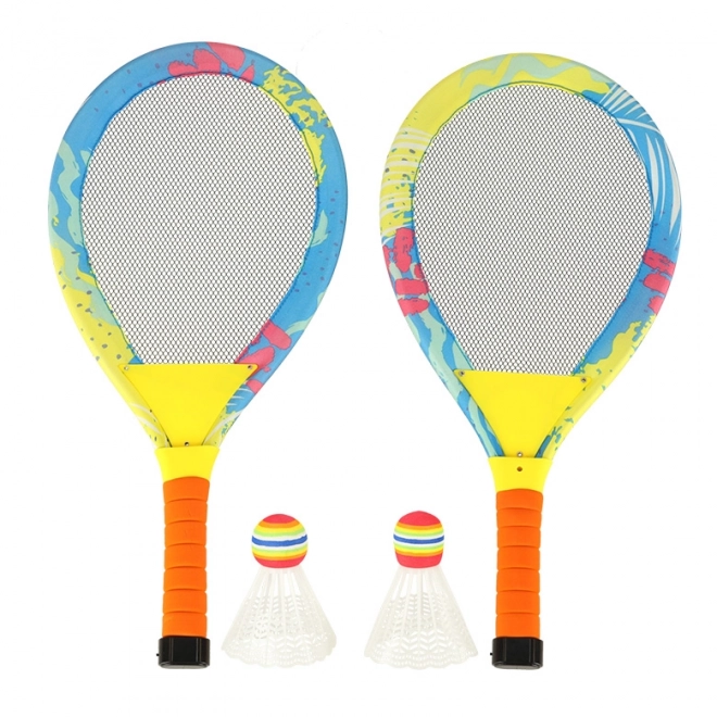 Leuchtende LED-Badmintonschläger mit Federbällen