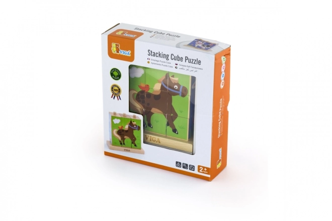 Viga Wooden Animal Puzzle Blocks