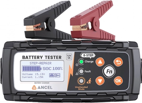 Testeur et chargeur de batterie auto 2‑en‑1 ANCEL BT521