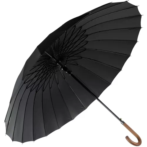 Paraplu 24 ribben - zwart