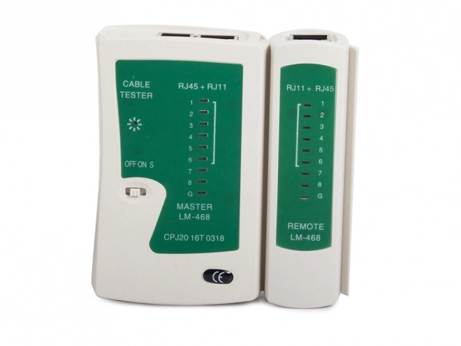 Tester voor netwerkkabels RJ45 en RJ11