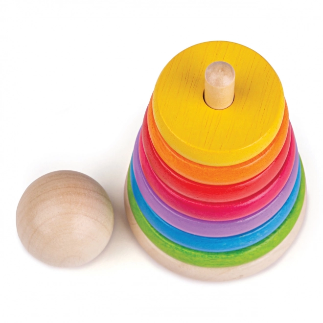 Houten stapelspeelgoed regenboog voor kinderen