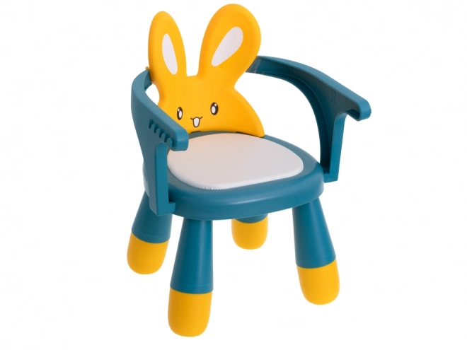 Stoelen om te voeden en spelen geel en blauw