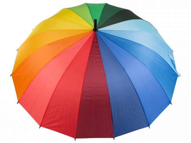 Grand parapluie automatique arc-en-ciel