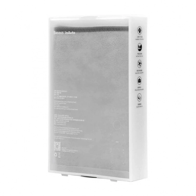 Baseus Easy life handdoek voor autowassen 40 x 40 cm (2 stuks) - grijs