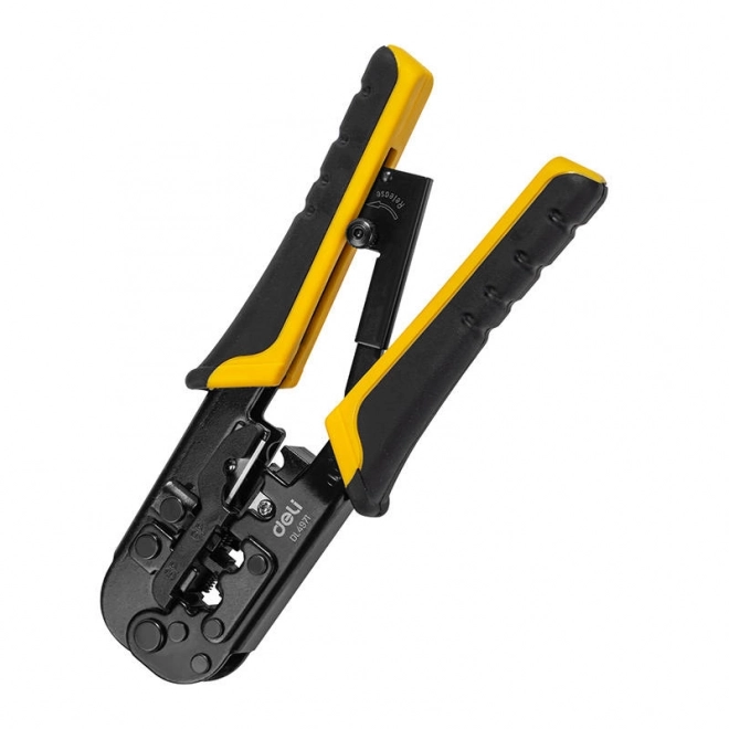 Deli Tools Crimpzange für Netzwerkstecker RJ45/RJ14/RJ12/RJ9 (4/6/8P)