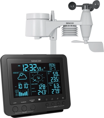Station météorologique avec capteur sans fil 5-en-1 TRUE COLOR 5,8"