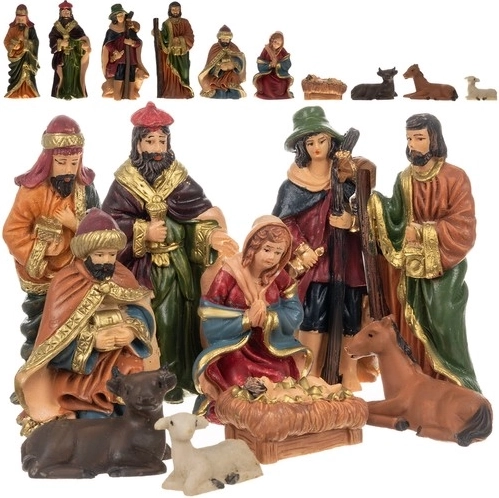 Figuren für die Weihnachtskrippe – Set mit 10 Stück