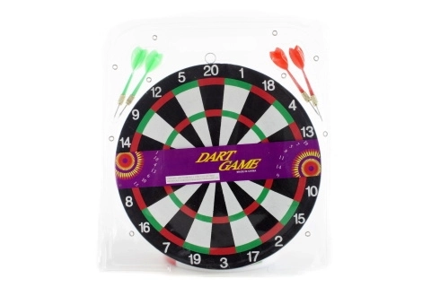 Houten dartbord met pijlen 29 cm