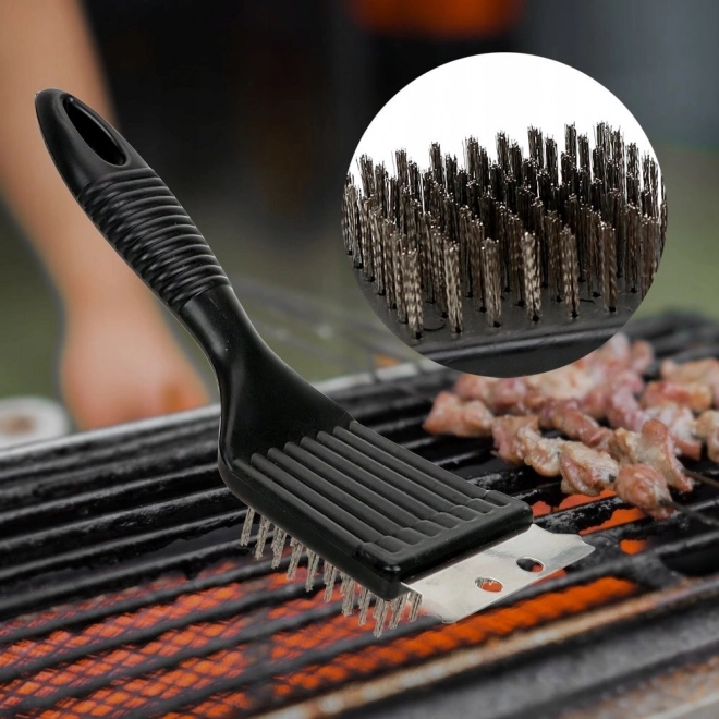 Borstel en schraper voor grillreiniging 2-in-1
