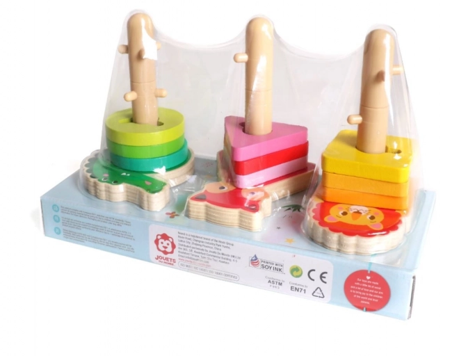 Sorter with Pegs Animals Wooden Toy