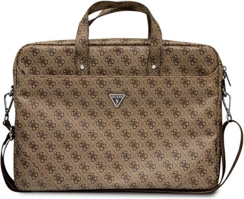 Stijlvolle handtas Guess Saffiano 4G bruin