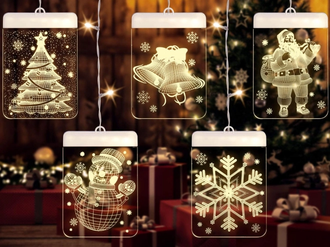 Weihnachtliche LED-Verglasungsleuchte für Fenster