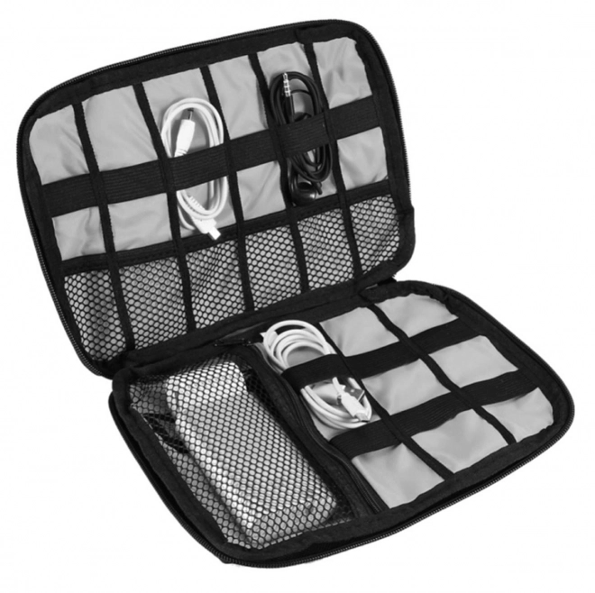 Organizer für Kabel und Zubehör Grau