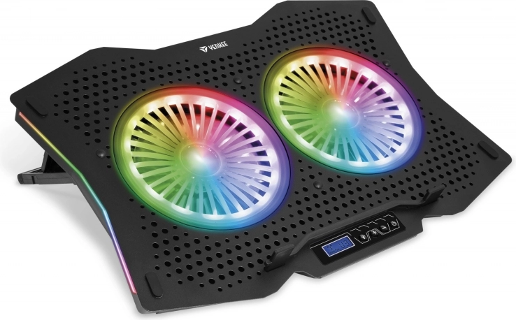 Support de refroidissement pour ordinateur portable avec RGB et plaque métallique