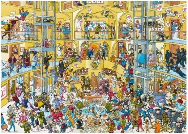 Puzzle 1000 Pieces A Day Like Every Day in the Hotel, Schone