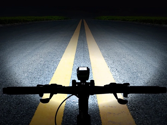 3-in-1 Bike LED Light with Horn and Counter