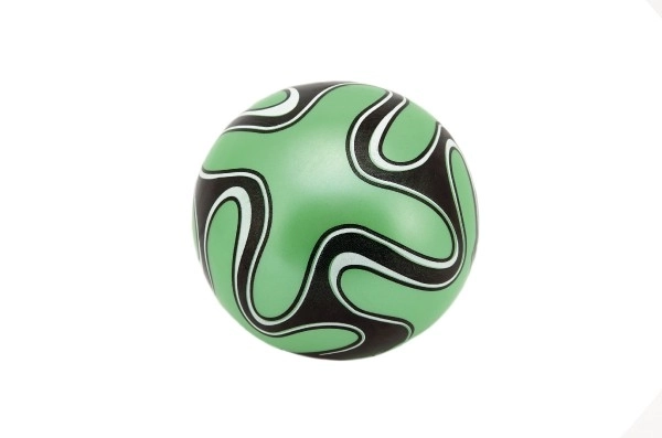 Kleurige opgeblazen plastic bal 15 cm in netje