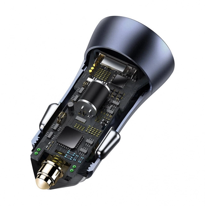 Baseus Car Charger with Dual USB and USB-C Cable