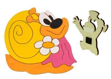 Dodo Wooden Decorative Magnet Snail