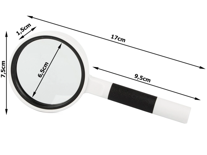 Clear 65 mm glass lens
