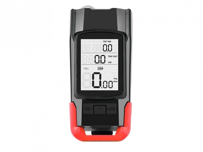 3-in-1 Bike LED Light with Horn and Counter