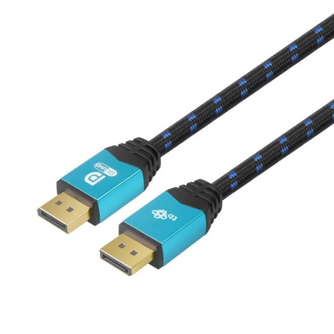 DisplayPort kabel 8K UHD met blauwe connectoren 2 m