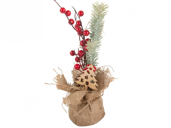Kerst rieten tafeldecoratie