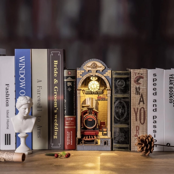 Boekensteun Tijdreizen met LED-verlichting