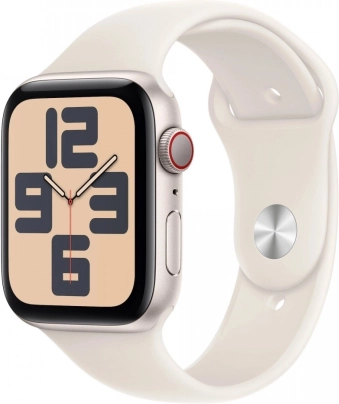 apple watch se gps + cellular 40 mm aluminium in de tint moonlight met sportband m/l