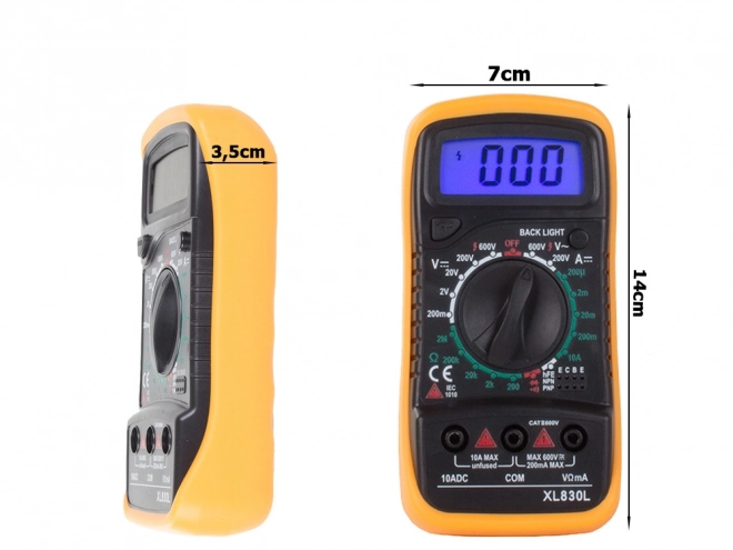 Digitale multimeter voor het meten van spanning en stroom