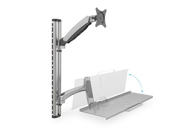 Bras mural pour moniteur et clavier, max. 27", max. 8kg, pivotant à 360°