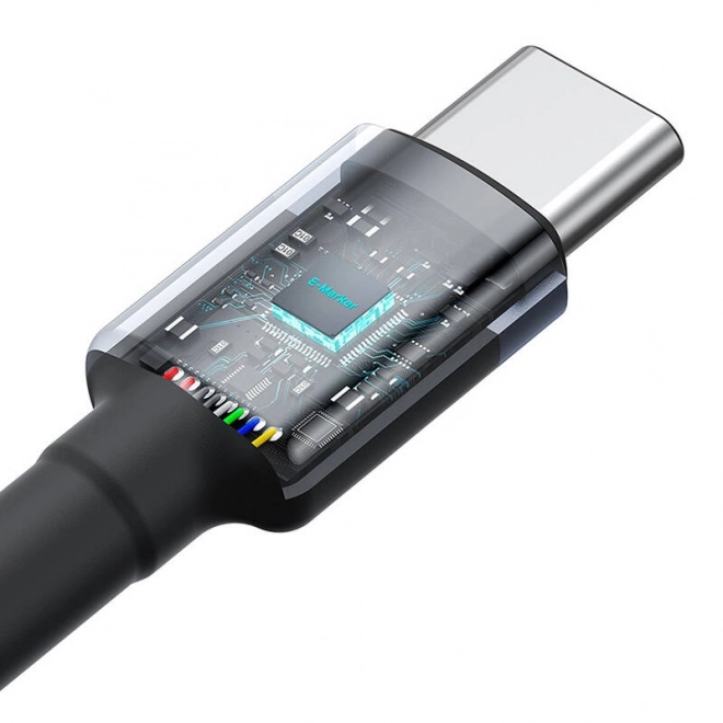 Câble Baseus Cafule USB-C vers USB-C 100W, 2m, 2pcs (rouge-noir, gris-noir).