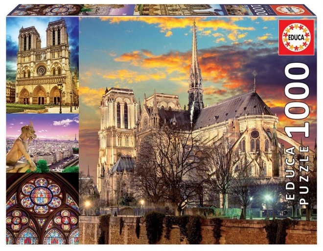 Puzzel Notre Dame collage 1000 stukjes