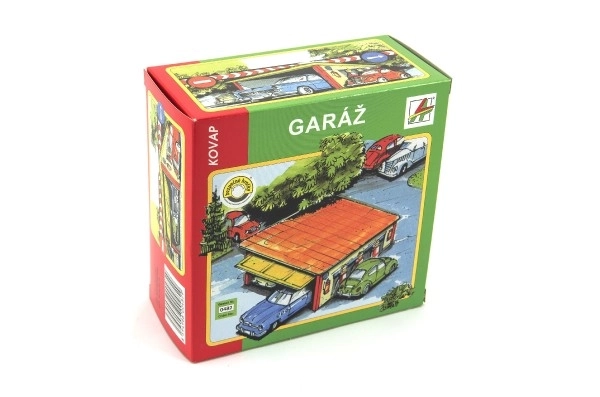 Garage en métal 15x6x13cm dans une boîte Kovap