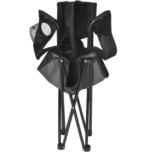 Foldable fishing chair black