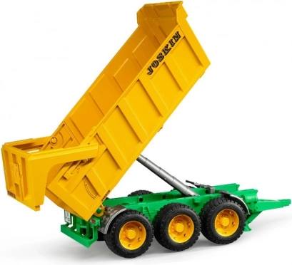 High-tipping bed on a telescopic arm