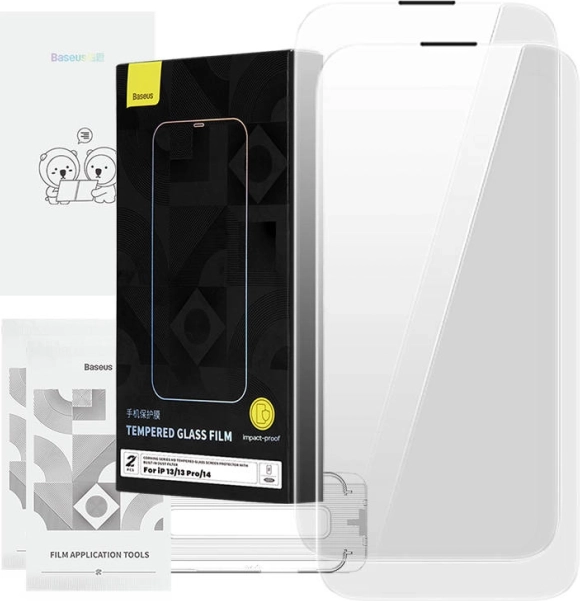 Tempered Glass BASEUS Corning with Dust Filter for iPhone 13/13 Pro/14