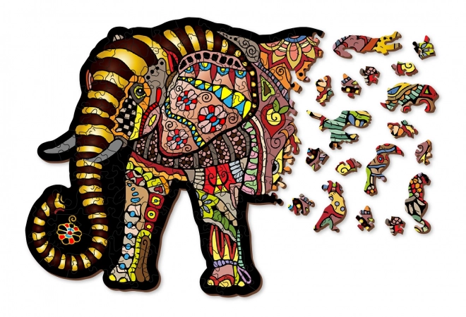Wooden City Houten puzzel Magische olifant 150 stukjes EKO