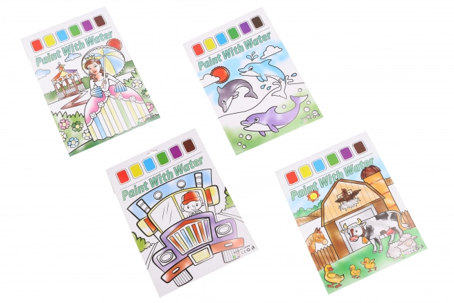 Creatieve set - 6 kleuren + penseel