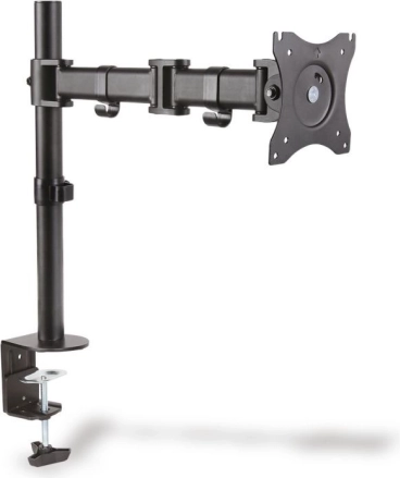 Support de bureau pour moniteur avec bras et pince, 1x jusqu’à 27", 8 kg, pivotant et inclinable 360° (pivot)