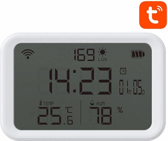 Capteur intelligent Neo de température, d’humidité et de luminosité Wi‑Fi TUYA