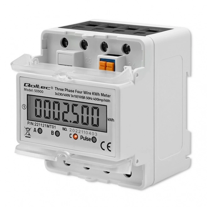 Three-phase Electronic Energy Meter for DIN Rail