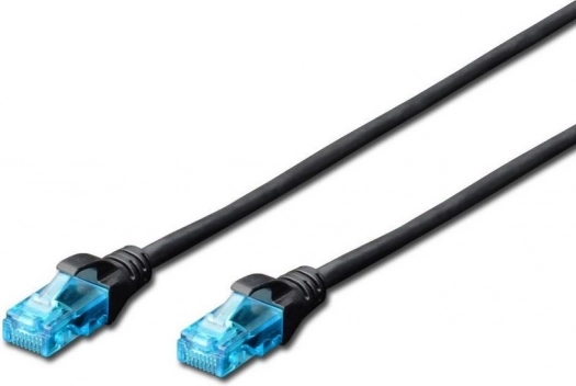 Patch cord U/UTP cat.5e PVC 3m black