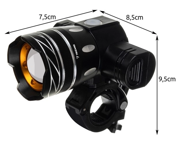 Cycling LED Lamp CREE XM-L T6 USB with Rear Light