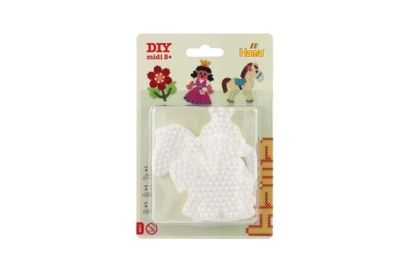 Stiftplatten für Schmelzperlen Hama in Form von Blume, Pferd und Prinzessin