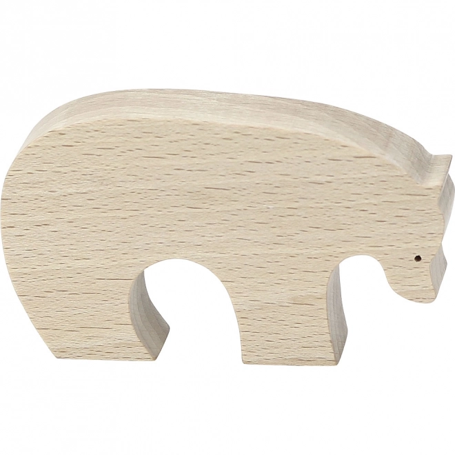 Houten berenfiguur